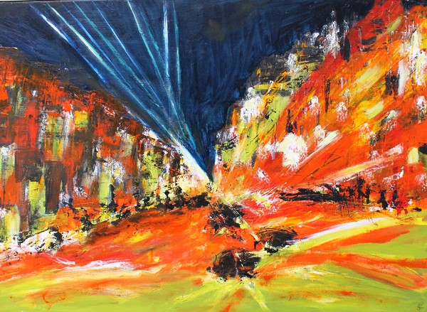 City Lights, Oils on canvas-600x439