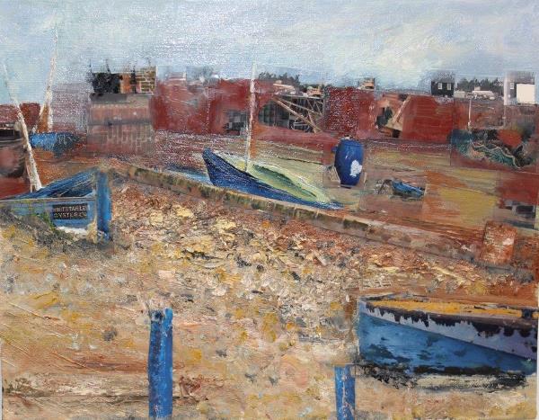 Old Hulk in Whitstable Harbour, Oils & Mixed Media, £295 600x467