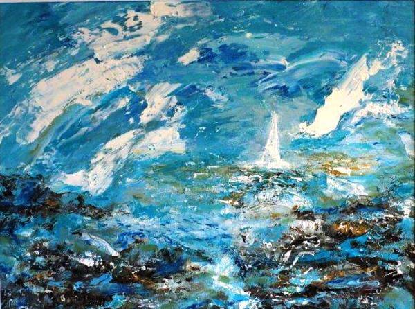 Ships in Icy Seas, Oils, Framed, £250 600x446